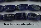 CSO735 15.5 inches 8*12mm faceted rectangle sodalite gemstone beads