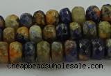 CSO761 15.5 inches 4*6mm faceted rondelle orange sodalite beads