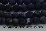 CSO811 15.5 inches 6mm round matte sodalite gemstone beads