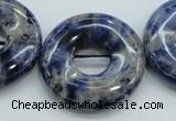 CSO82 15.5 inches 30mm donut sodalite gemstone beads wholesale