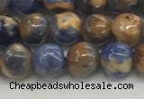 CSO831 15.5 inches 6mm round orange sodalite beads wholesale