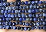 CSO846 15 inches 6mm faceted round sodalite beads wholesale