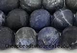 CSO927 15 inches 8mm round matte sodalite beads