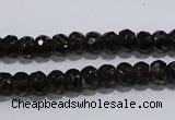 CSQ108 5*7mm faceted rondelle grade AA natural smoky quartz beads