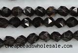 CSQ352 15.5 inches 8mm faceted nuggets smoky quartz beads