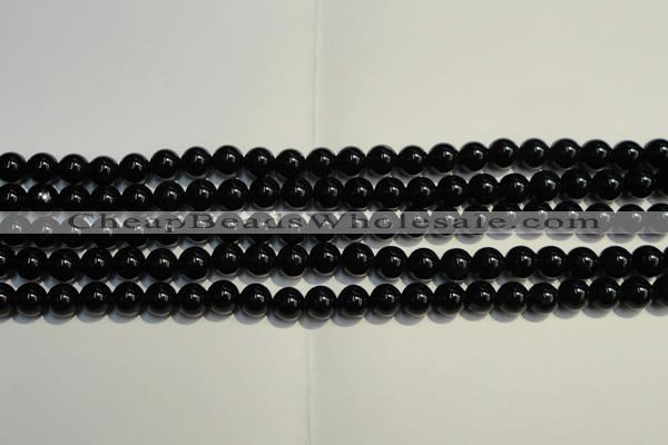 CSQ402 15.5 inches 8mm round black morion smoky quartz beads