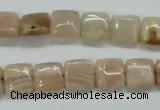 CSS208 15.5 inches 10*10mm square natural sunstone beads