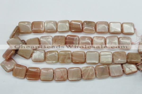 CSS209 15.5 inches 20*20mm square natural sunstone beads