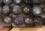 CSS315 15.5 inches 6mm round black sunstone gemstone beads