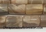 CSS400 15.5 inches 8*10mm - 8*13mm tube sunstone beads wholesale