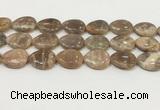 CSS410 15.5 inches 18*25mm flat teardrop sunstone beads wholesale