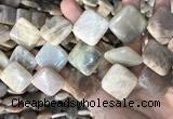 CSS432 15.5 inches 25*25mm diamond sunstone beads wholesale