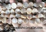 CSS436 15.5 inches 14mm twisted coin sunstone beads wholesale