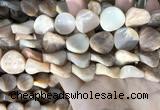 CSS438 15.5 inches 18mm twisted coin sunstone beads wholesale