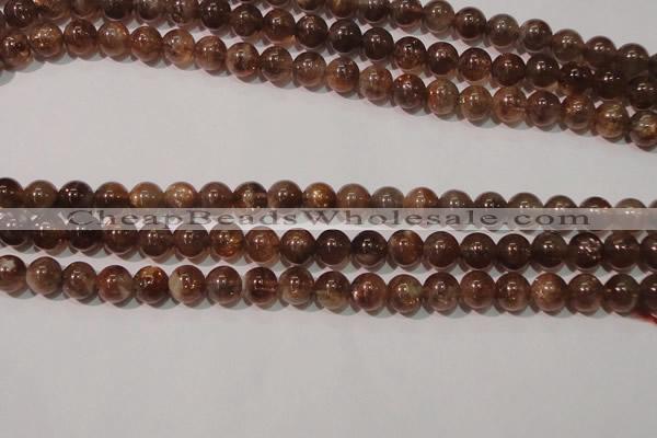 CSS553 15.5 inches 7mm round natural golden sunstone beads