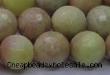 CSS616 15.5 inches 16mm faceted round yellow sunstone gemstone beads