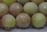 CSS618 15.5 inches 20mm faceted round yellow sunstone gemstone beads