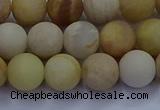 CSS623 15.5 inches 10mm round matte yellow sunstone gemstone beads