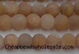 CSS651 15.5 inches 6mm round matte sunstone beads wholesale