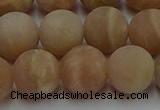 CSS655 15.5 inches 14mm round matte sunstone beads wholesale