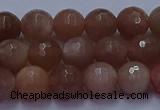 CSS672 15.5 inches 8mm faceted round sunstone gemstone beads