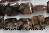 CST09 15.5 inches 14*14mm square staurolite gemstone beads wholesale