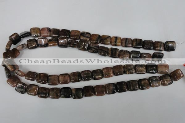 CST42 15.5 inches 12*12mm square staurolite gemstone beads wholesale