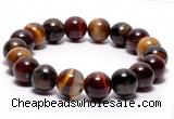 CTB07 7 inches 10mm round tiger eye stretch bracelet wholesale