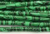 CTB1009 15 inches 2*4mm tube imitate malachite beads