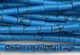 CTB1015 15 inches 2*4mm tube imitation turquoise beads