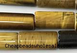 CTB1037 15 inches 8*16mm - 8*18mm tube yellow tiger eye beads