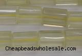 CTB104 15.5 inches 11*15mm faceted tube lemon quartz beads