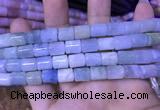 CTB250 15.5 inches 8*10mm tube natural aquamarine beads