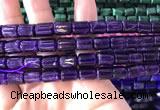 CTB257 15.5 inches 8*10mm tube natural amethyst gemstone beads