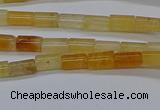 CTB301 15.5 inches 4*6mm tube yellow jade beads wholesale