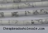 CTB304 15.5 inches 4*6mm tube white howlite beads wholesale