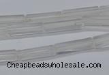 CTB310 15.5 inches 4*13mm tube white crystal beads wholesale