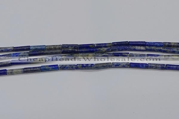 CTB356 15.5 inches 4*13mm tube lapis lazuli beads wholesale