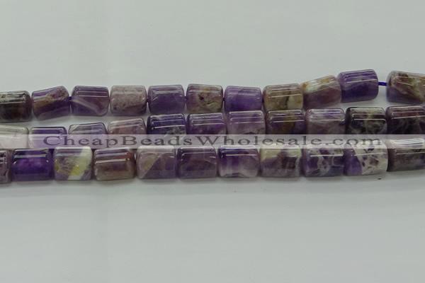 CTB502 15.5 inches 10*13mm triangle dogtooth amethyst beads wholesale