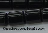 CTB545 15.5 inches 10*13mm triangle black agate beads wholesale