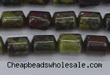 CTB713 15.5 inches 6*8mm tube dragon blood jasper beads wholesale