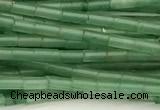 CTB966 15 inches 2*4mm tube green aventurine jade beads