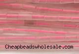 CTB969 15 inches 2*4mm tube rose quartz beads