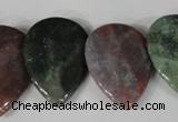 CTD07 Top drilled 22*30mm flat teardrop Indian agate beads