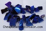 CTD1171 Top drilled 15*25mm - 30*40mm freeform plated agate beads