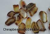 CTD1500 Top drilled 10*20mm - 15*30mm freeform agate slab beads