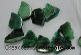 CTD1503 Top drilled 20*40mm - 25*50mm freeform agate slab beads