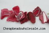 CTD1511 Top drilled 30*50mm - 40*65mm freeform agate slab beads