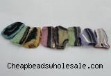 CTD1514 Top drilled 35*50mm - 40*55mm freeform agate slab beads