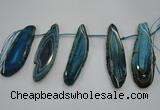 CTD1527 Top drilled 30*50mm - 35*75mm freeform agate slab beads